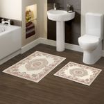 Casa si Gradina - Textile si covoare - Covoare - Covorase baie - Set covorase de baie, L'essentiel Maison, multicolor, 50x60 cm si 60x100 cm, 100% poliester, antiderapant, antibacterian, 299ANR1604 - Infinity.ro
