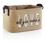 Casa si Gradina - Mobilier - Organizare si depozitare - Recipiente depozitare - Cos depozitare, Aberto Design, 100% iuta, maro deschis, 30x18x22 cm, 488PRN1126 - Infinity.ro