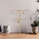 Casa si Gradina - Mobilier - Organizare si depozitare - Umerase si valeti - Suport bijuterii, Aberto Design, metal, auriu, 15x30 cm - Infinity.ro