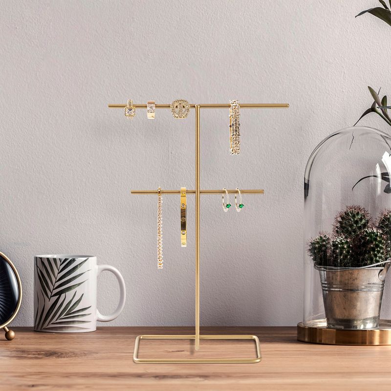 Casa si Gradina - Mobilier - Organizare si depozitare - Umerase si valeti - Suport bijuterii, Aberto Design, metal, auriu, 15x30 cm - Infinity.ro