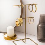 Casa si Gradina - Mobilier - Organizare si depozitare - Umerase si valeti - Suport bijuterii, Aberto Design, metal, auriu, 15x30 cm - Infinity.ro