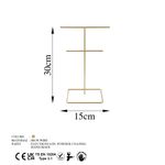 Casa si Gradina - Mobilier - Organizare si depozitare - Umerase si valeti - Suport bijuterii, Aberto Design, metal, auriu, 15x30 cm - Infinity.ro