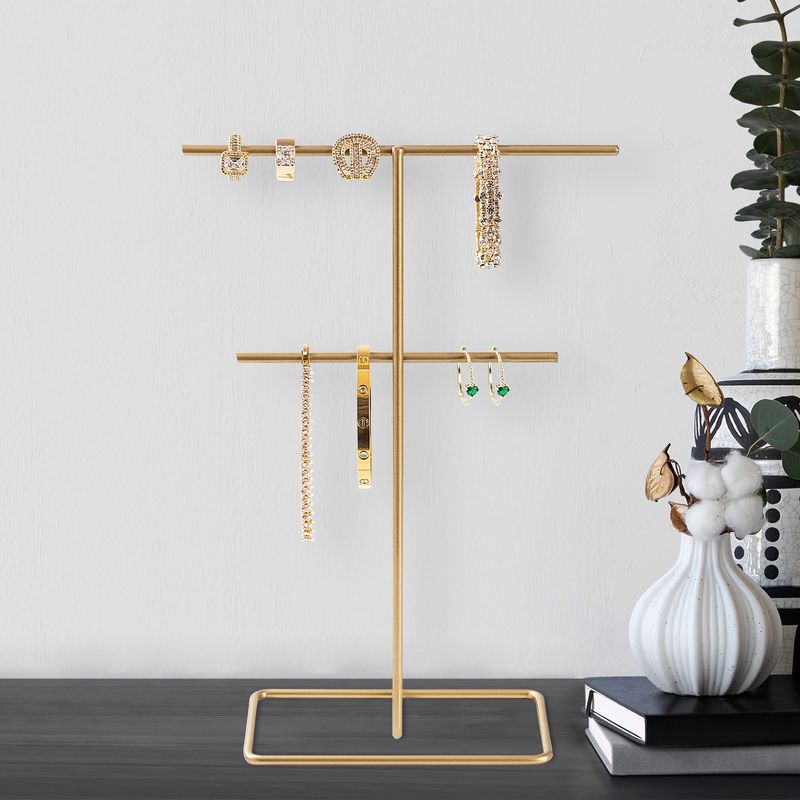 Casa si Gradina - Mobilier - Organizare si depozitare - Umerase si valeti - Suport bijuterii, Aberto Design, metal, auriu, 15x30 cm - Infinity.ro