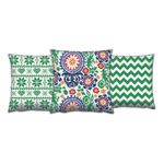 Casa si Gradina - Textile si covoare - Perne si pilote - Perne decorative - Set perne decorative, Aberto Design, multicolor, 43x43 cm, 50% bumbac, 50% poliester, 3 bucati, 417GRV0176 - Infinity.ro