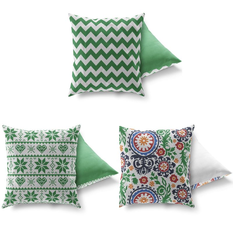 Casa si Gradina - Textile si covoare - Perne si pilote - Perne decorative - Set perne decorative, Aberto Design, multicolor, 43x43 cm, 50% bumbac, 50% poliester, 3 bucati, 417GRV0176 - Infinity.ro