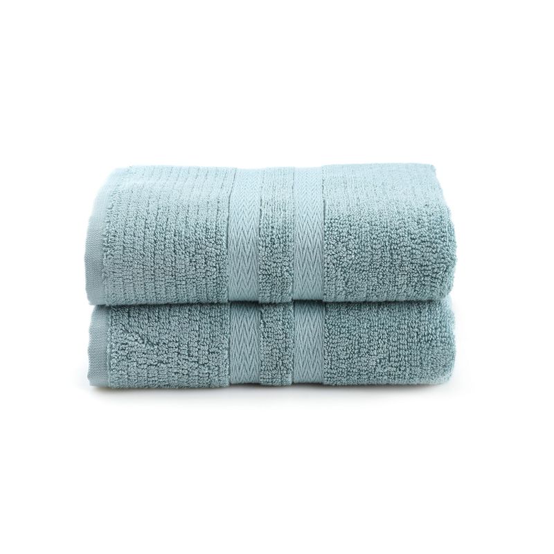 Casa si Gradina - Textile si covoare - Textile baie - Prosoape - Set prosoape de maini, L'essentiel Maison, verde apa, 50x90 cm, 60% bambus 40% bumbac - Infinity.ro