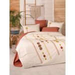 Casa si Gradina - Textile si covoare - Lenjerii de pat - Seturi de lenjerie - Set lenjerie pat dublu, L'essentiel Maison, rosu tigla, 200x220 cm, 100% bumbac ranforce, 129CTN4483 - Infinity.ro