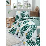 Casa si Gradina - Textile si covoare - Lenjerii de pat - Seturi de lenjerie - Set lenjerie de pat, L'essentiel Maison, alb verde galben, 160x235 cm, 100% bumbac - Infinity.ro