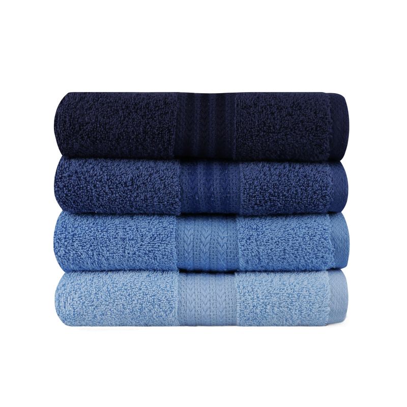 Casa si Gradina - Textile si covoare - Textile baie - Prosoape - Set prosoape de mana, L'essentiel Maison, albastru inchis/albastru/albastru deschis, 50x90 cm, 100% bumbac, 4 bucati - Infinity.ro