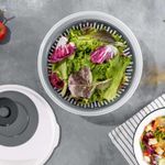 Casa si Gradina - Bucatarie si vesela - Ustensile bucatarie - Site bucatarie, strecuratori si accesorii - Strecuratoare, Aberto Design, plastic, gri, 25.6x25.6x14.2 cm - Infinity.ro