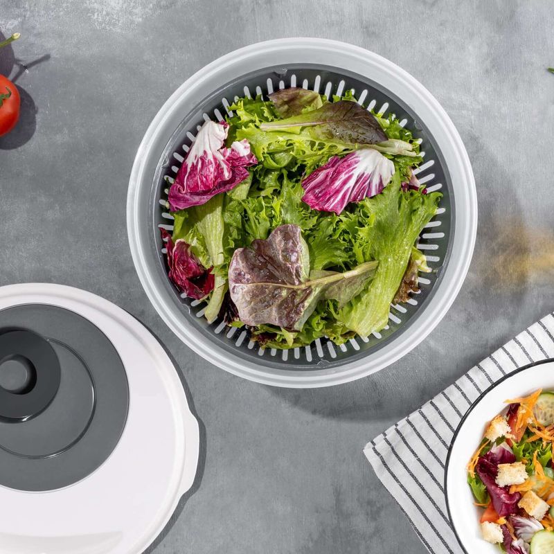 Casa si Gradina - Bucatarie si vesela - Ustensile bucatarie - Site bucatarie, strecuratori si accesorii - Strecuratoare, Aberto Design, plastic, gri, 25.6x25.6x14.2 cm - Infinity.ro