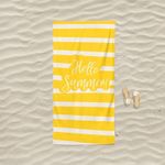 Casa si Gradina - Textile si covoare - Textile baie - Prosoape - Prosop de plaja, L'essentiel Maison, galben, 75x150 cm, 60% bumbac, 40% poliester - Infinity.ro