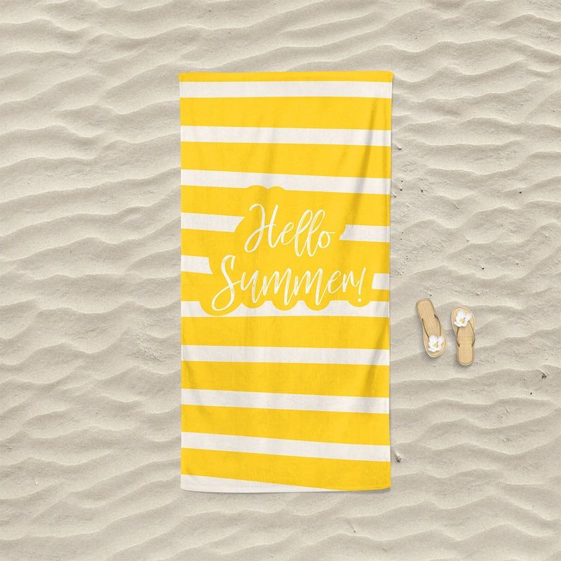 Casa si Gradina - Textile si covoare - Textile baie - Prosoape - Prosop de plaja, L'essentiel Maison, galben, 75x150 cm, 60% bumbac, 40% poliester - Infinity.ro