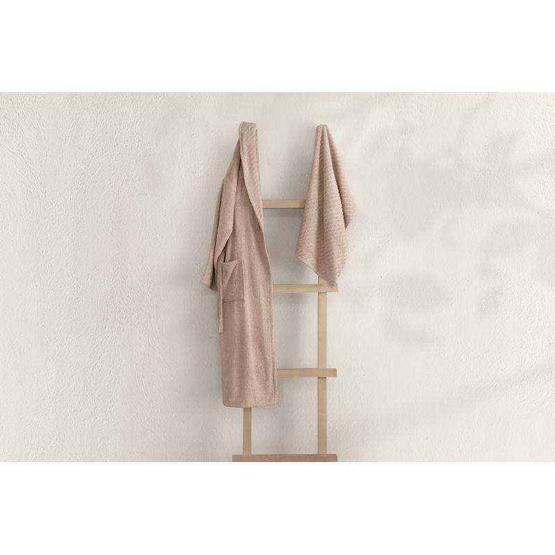 Casa si Gradina - Textile si covoare - Textile baie - Halate de baie - Set halat de baie, L'essentiel Maison, roz, bumbac 100%, s/m, prosop 50x90 cm - Infinity.ro