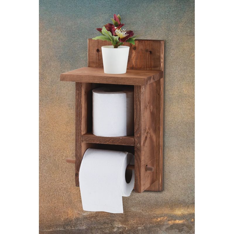 Casa si Gradina - Sanitare - Suporturi si accesorii baie - Suporturi baie - Suport hartie igienica, Aberto Design, lemn, natur, 35x19x8 cm - Infinity.ro