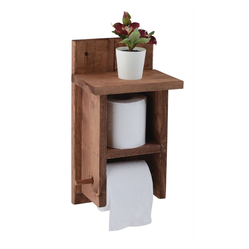 Casa si Gradina - Sanitare - Suporturi si accesorii baie - Suporturi baie - Suport hartie igienica, Aberto Design, lemn, natur, 35x19x8 cm - Infinity.ro