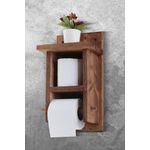 Casa si Gradina - Sanitare - Suporturi si accesorii baie - Suporturi baie - Suport hartie igienica, Aberto Design, lemn, natur, 35x19x8 cm - Infinity.ro