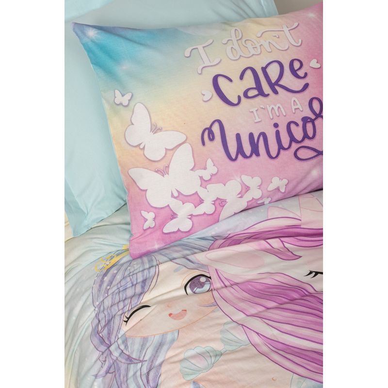 Casa si Gradina - Textile si covoare - Lenjerii de pat - Lenjerii copii - Set lenjerie pat copii, L'essentiel Maison, menta, 160x220 cm, 100% bumbac ranforce - Infinity.ro