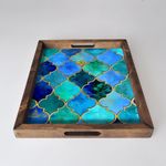 Casa si Gradina - Bucatarie si vesela - Ustensile bucatarie - Tavi servire - Tava de servire, Aberto Design, lemn masiv, multicolor, 48x38x4 cm, 799EVL1105 - Infinity.ro