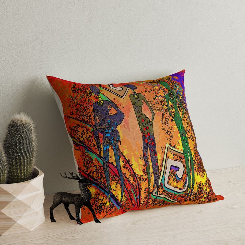 Casa si Gradina - Textile si covoare - Perne si pilote - Perne decorative - Perna decorativa, Aberto Design, multicolor, 43x43 cm, bumbac si poliester, umplutura siliconica, 416GRV3192 - Infinity.ro