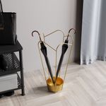 Casa si Gradina - Decoratiuni - Obiecte decorative - Suporturi umbrele - Suport umbrele decorativ, Aberto Design, metal, auriu, 37x60 cm - Infinity.ro
