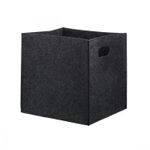 Casa si Gradina - Mobilier - Organizare si depozitare - Recipiente depozitare - Cos depozitare, Aberto Design, pasla, negru, 30x30x30 cm - Infinity.ro