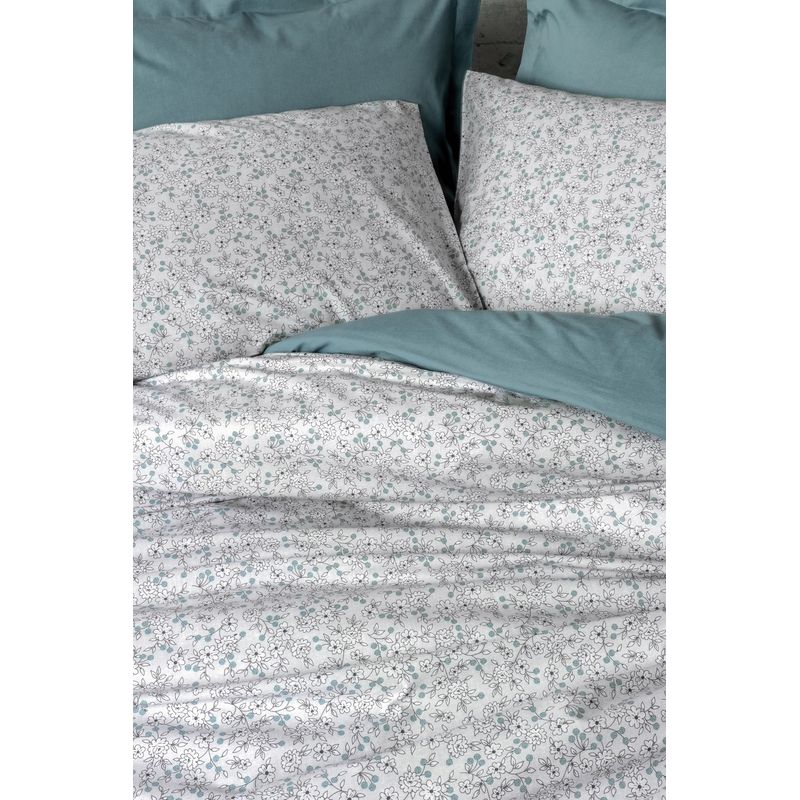 Casa si Gradina - Textile si covoare - Lenjerii de pat - Seturi de lenjerie - Set lenjerie pat dublu, L'essentiel Maison, menta, 200x220 cm, 100% bumbac ranforce, 129CTN4493 - Infinity.ro