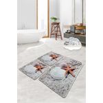 Casa si Gradina - Textile si covoare - Covoare - Covorase baie - Set covorase de baie, L'essentiel Maison, multicolor, 60x100 cm + 2x 50x60 cm, 100% poliester, antiderapant, 359CHL4492 - Infinity.ro