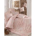 Casa si Gradina - Textile si covoare - Lenjerii de pat - Seturi de lenjerie - Set lenjerie de pat single, L'essentiel Maison, roz, somon, alb, 160x220 cm, bumbac 100% ranforce - Infinity.ro