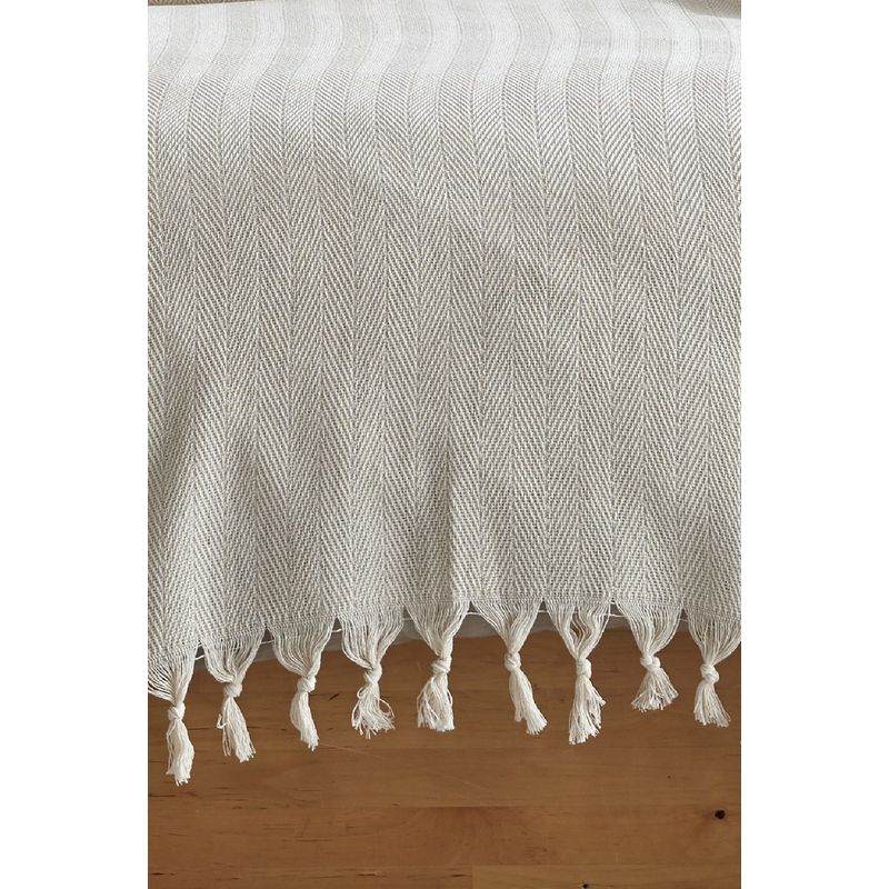 Casa si Gradina - Textile si covoare - Pături și cuverturi - Pături - Patura, L'essentiel Maison, ecru, 200x220 cm, 100% bumbac reciclat - Infinity.ro