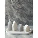 Casa si Gradina - Decoratiuni - Aromaterapie si lumanari - Lumanari si candele - Set lumanari, Aberto Design, beton, alb, soia, 5 piese - Infinity.ro