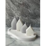 Casa si Gradina - Decoratiuni - Aromaterapie si lumanari - Lumanari si candele - Set lumanari, Aberto Design, beton, alb, soia, 5 piese - Infinity.ro