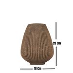 Casa si Gradina - Decoratiuni - Obiecte decorative - Vaze si boluri decorative - Ghiveci decorativ, Aberto Design, ceramica, maro, pictat manual, 18x20 cm - Infinity.ro