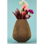 Casa si Gradina - Decoratiuni - Obiecte decorative - Vaze si boluri decorative - Ghiveci decorativ, Aberto Design, ceramica, maro, pictat manual, 18x20 cm - Infinity.ro