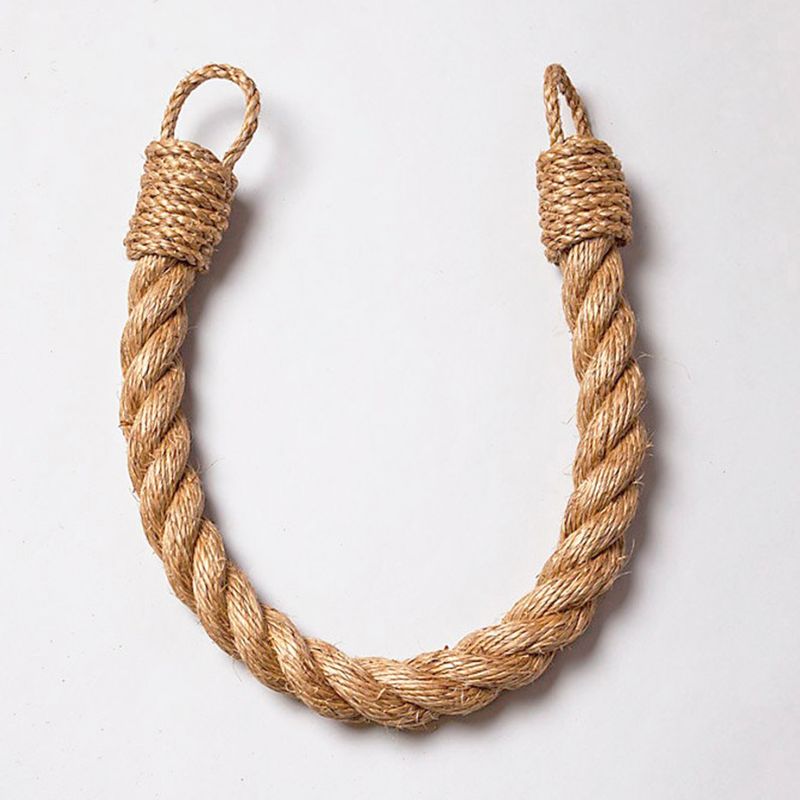 Casa si Gradina - Mobilier - Organizare si depozitare - Cuiere - Carlig de teava, Aberto Design, franghie, nuc, 60x2x2 cm - Infinity.ro