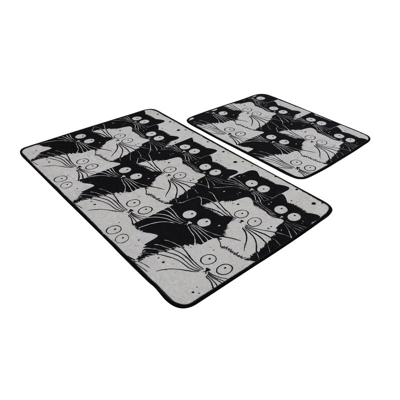 Casa si Gradina - Textile si covoare - Covoare - Covorase baie - Set covorase de baie, L'essentiel Maison, multicolor, 50x60 cm si 60x100 cm, 100% poliester, antiderapant, 359CHL2378 - Infinity.ro