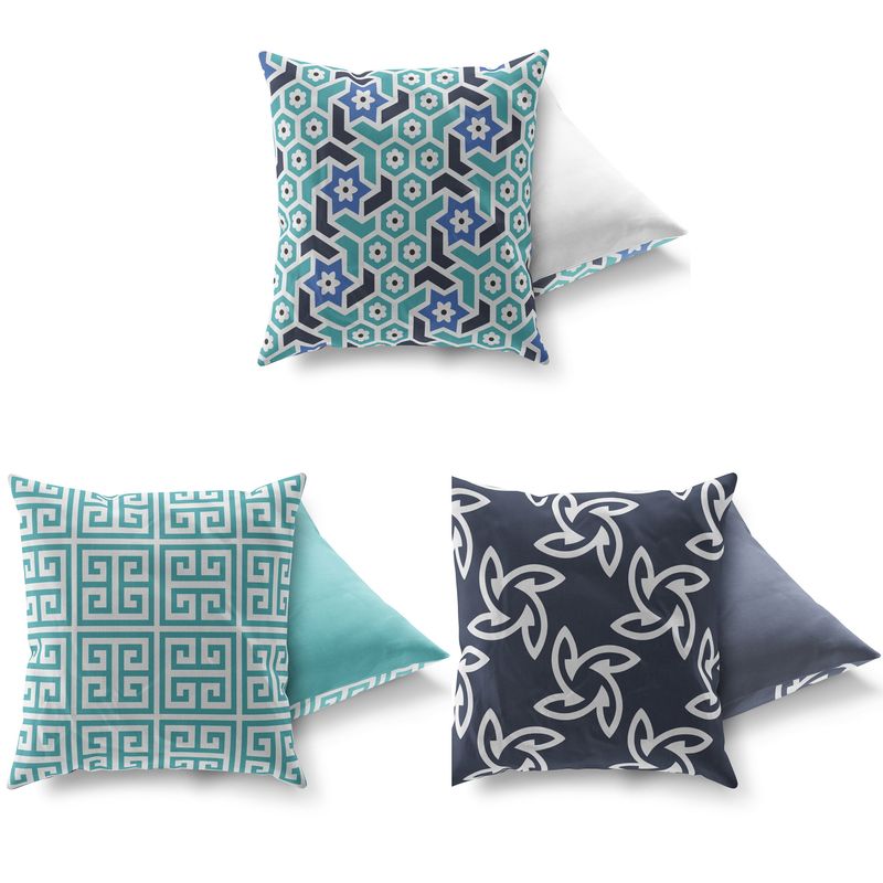 Casa si Gradina - Textile si covoare - Perne si pilote - Perne decorative - Set perne decorative, Aberto Design, multicolor, 43x43 cm, bumbac si poliester, 3 bucati, 417GRV0165 - Infinity.ro