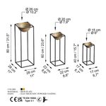 Casa si Gradina - Gradinarit si plante - Plante si ghivece - Ghivece si suporturi - Set ghivece decorative, Aberto Design, metal, negru auriu, 3 bucati - Infinity.ro