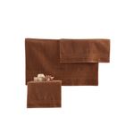 Casa si Gradina - Textile si covoare - Textile baie - Prosoape - Set prosoape baie, L'essentiel Maison, maro, 75x150 cm, 50x90 cm, 30x50 cm, 100% bumbac, 3 piese - Infinity.ro