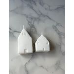 Casa si Gradina - Decoratiuni - Aromaterapie si lumanari - Lumanari si candele - Set de lumanari, Aberto Design, 100% soia, alb, 6x5x6 cm (2 bucati) - Infinity.ro