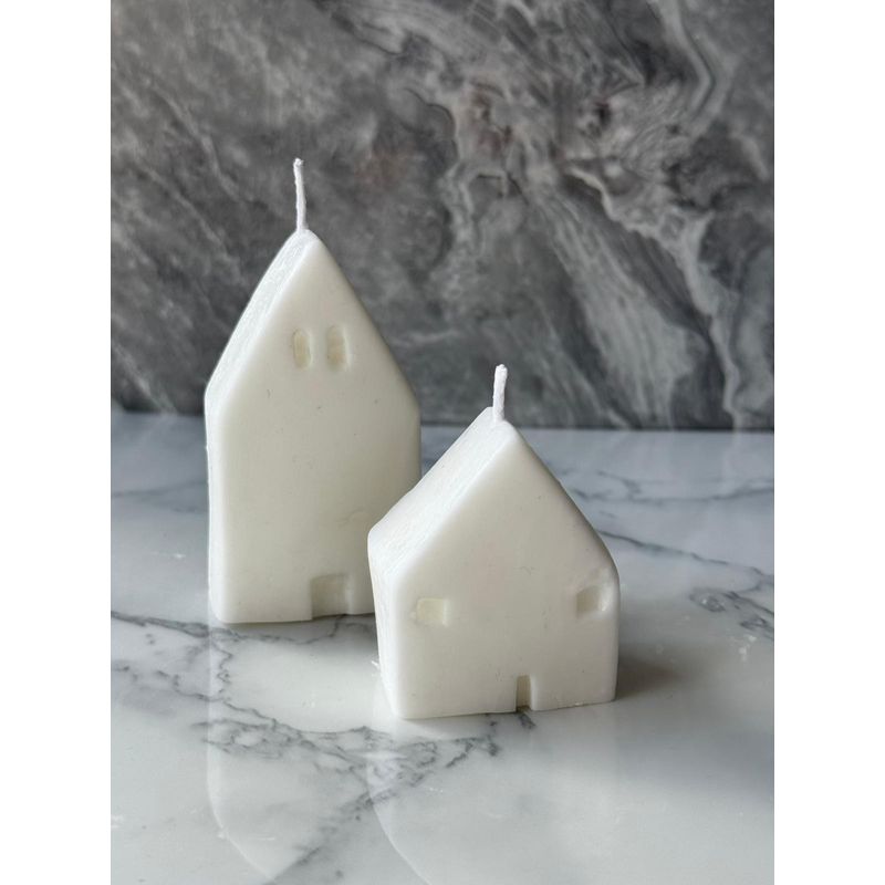 Casa si Gradina - Decoratiuni - Aromaterapie si lumanari - Lumanari si candele - Set de lumanari, Aberto Design, 100% soia, alb, 6x5x6 cm (2 bucati) - Infinity.ro
