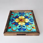 Casa si Gradina - Bucatarie si vesela - Ustensile bucatarie - Tavi servire - Tava de servire, Aberto Design, lemn masiv, multicolor, 48x38x4 cm, 799EVL1117 - Infinity.ro