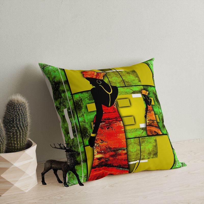 Casa si Gradina - Textile si covoare - Perne si pilote - Perne decorative - Perna decorativa, Aberto Design, multicolor, 43x43 cm, bumbac si poliester, umplutura siliconica, 416GRV3168 - Infinity.ro