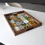 Casa si Gradina - Bucatarie si vesela - Ustensile bucatarie - Tavi servire - Tava de servire, Aberto Design, lemn masiv, multicolor, 48x38x4 cm, 799EVL1106 - Infinity.ro
