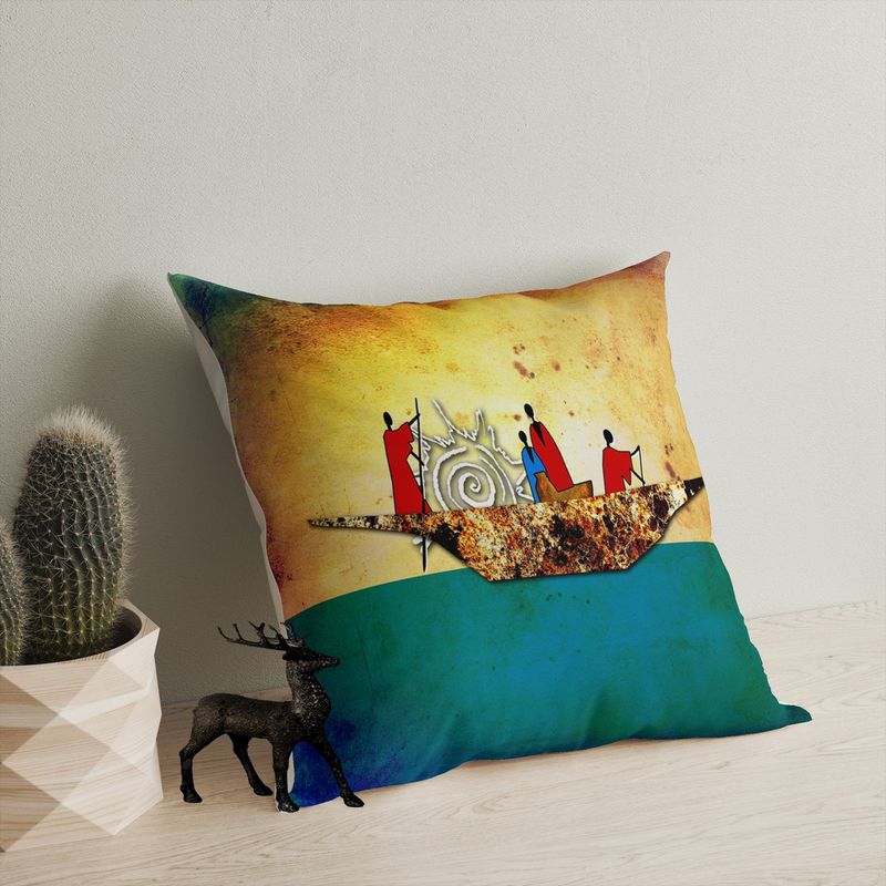 Casa si Gradina - Textile si covoare - Perne si pilote - Perne decorative - Perna decorativa, Aberto Design, multicolor, 43x43 cm, bumbac si poliester, 416GRV3184 - Infinity.ro