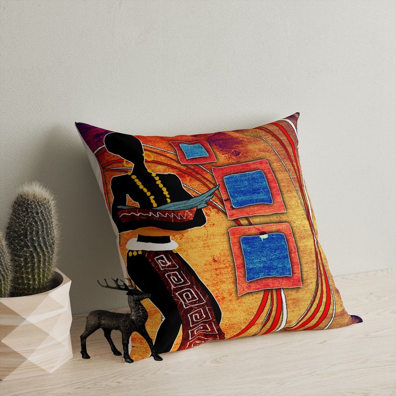 Casa si Gradina - Textile si covoare - Perne si pilote - Perne decorative - Perna decorativa, Aberto Design, multicolor, 43x43 cm, 50% bumbac, 50% poliester, 416GRV3190 - Infinity.ro