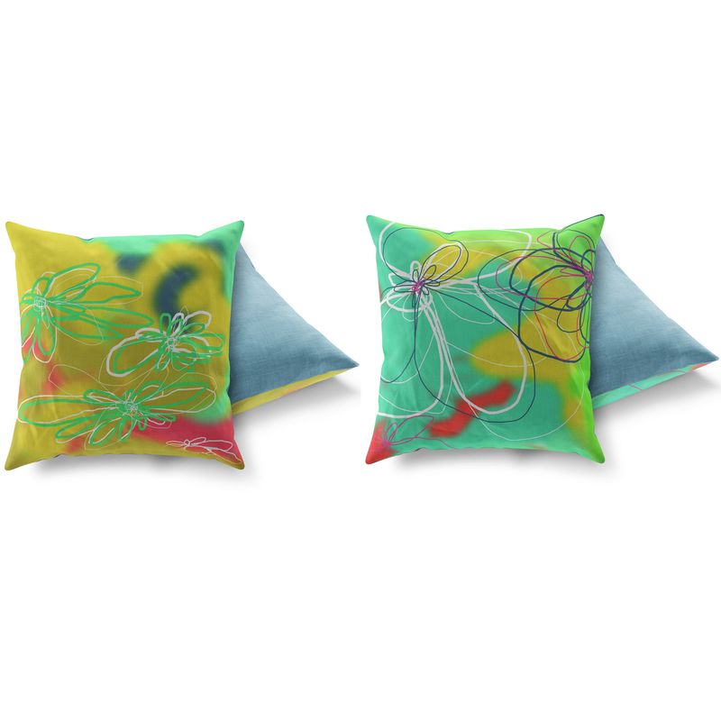 Casa si Gradina - Textile si covoare - Perne si pilote - Perne decorative - Set perne decorative, Aberto Design, multicolor, 43x43 cm, 50% bumbac, 50% poliester, 2 bucati, 417GRV0148 - Infinity.ro