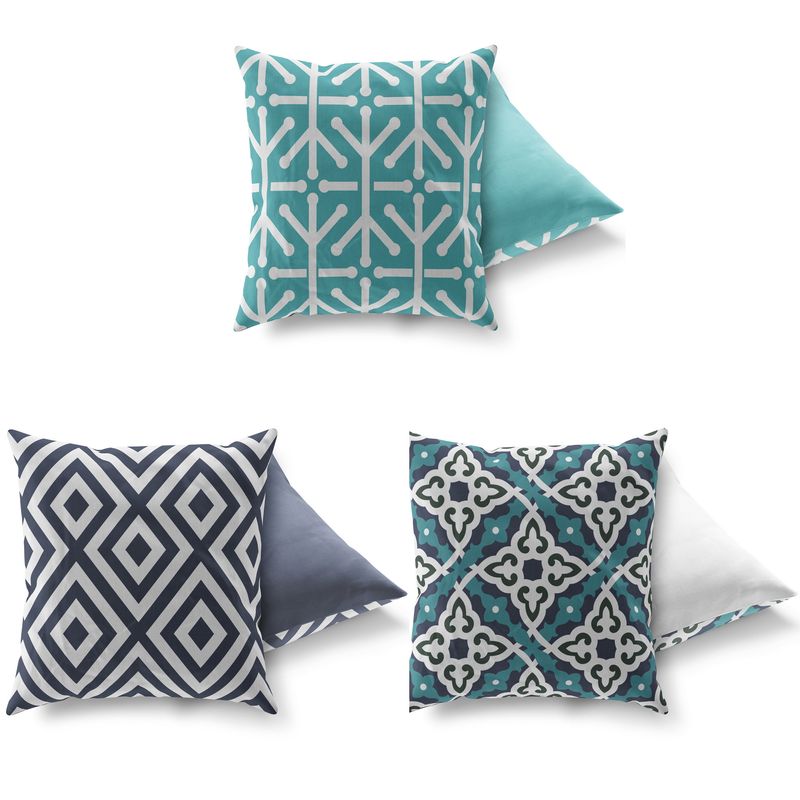 Casa si Gradina - Textile si covoare - Perne si pilote - Perne decorative - Set perne decorative, Aberto Design, multicolor, 43x43 cm, bumbac si poliester, 3 bucati, 417GRV0164 - Infinity.ro