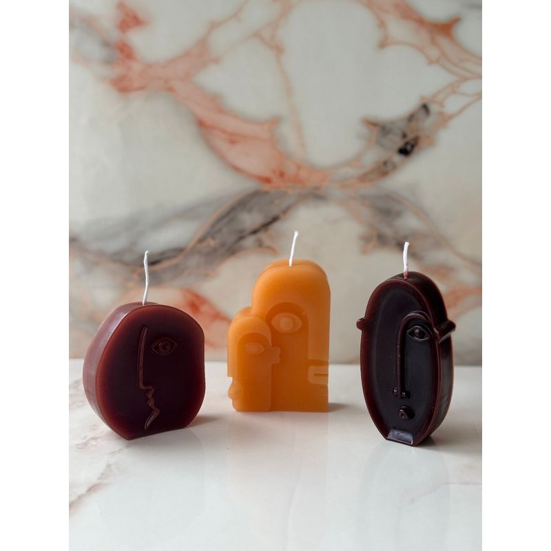 Casa si Gradina - Decoratiuni - Aromaterapie si lumanari - Lumanari si candele - Set lumanari, Aberto Design, beton, multicolor, ceara de soia, 447FLD1151 - Infinity.ro