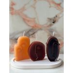 Casa si Gradina - Decoratiuni - Aromaterapie si lumanari - Lumanari si candele - Set lumanari, Aberto Design, beton, multicolor, ceara de soia, 447FLD1151 - Infinity.ro